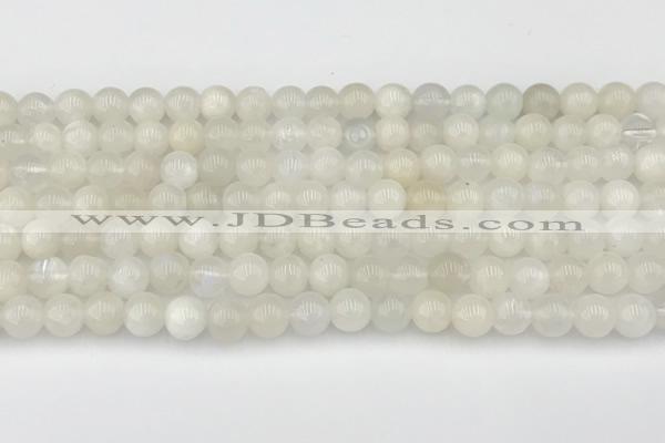 CMS2026 15.5 inches 6mm round white moonstone beads wholesale