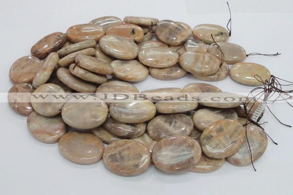 CMS21 15.5 inches 30*40mm oval moonstone gemstone beads wholesale