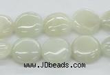 CMS210 15.5 inches 14mm flat round moonstone gemstone beads wholesale