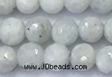 CMS2140 15 inches 6mm faceted round white moonstone beads