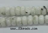 CMS218 15.5 inches 6*10mm rondelle white moonstone gemstone beads