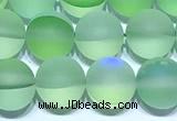 CMS2190 15 inches 6mm, 8mm, 10mm & 12mm round matte synthetic moonstone beads