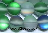 CMS2224 15 inches 6mm, 8mm, 10mm & 12mm round matte synthetic moonstone beads