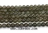 CMS2302 15 inches 8mm round black moonstone beads wholesale