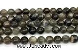 CMS2303 15 inches 10mm round black moonstone beads wholesale