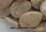 CMS30 15.5 inches 18*25mm flat teardrop moonstone gemstone beads