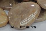 CMS32 15.5 inches 30*40mm flat teardrop moonstone gemstone beads