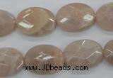 CMS36 15.5 inches 14*18mm faceted oval moonstone gemstone beads