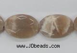 CMS37 15.5 inches 18*24mm faceted oval moonstone gemstone beads