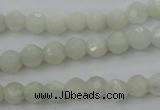 CMS451 15.5 inches 4mm faceted round white moonstone gemstone beads