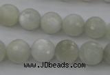 CMS453 15.5 inches 8mm faceted round white moonstone gemstone beads