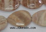 CMS56 15.5 inches 22*30mm faceted flat teardrop moonstone beads