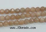 CMS58 15.5 inches 6mm faceted round moonstone gemstone beads