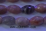 CMS582 15.5 inches 8*11mm faceted rice moonstone gemstone beads