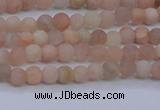 CMS600 15.5 inches 4mm round matte natural moonstone beads