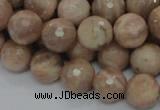 CMS61 15.5 inches 12mm faceted round moonstone gemstone beads