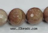 CMS65 15.5 inches 20mm faceted round moonstone gemstone beads