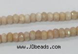 CMS66 15.5 inches 4*6mm faceted rondelle moonstone gemstone beads