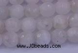 CMS662 15.5 inches 8mm faceted round white moonstone beads