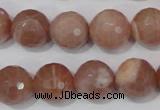 CMS767 15.5 inches 14mm faceted round natural moonstone beads