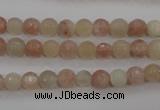 CMS870 15.5 inches 6mm faceted round moonstone gemstone beads