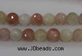 CMS871 15.5 inches 8mm faceted round moonstone gemstone beads