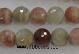 CMS873 15.5 inches 12mm faceted round moonstone gemstone beads