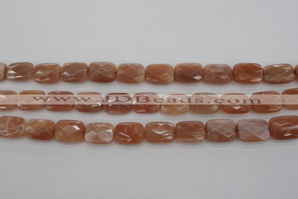 CMS972 15.5 inches 12*16mm faceted rectangle A grade moonstone beads