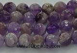 CNA1011 15.5 inches 6mm faceted round dogtooth amethyst beads