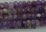 CNA1028 15.5 inches 4*6mm faceted rondelle dogtooth amethyst beads