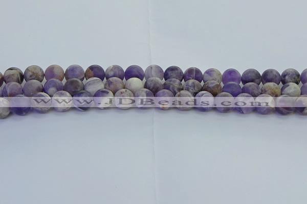 CNA1053 15.5 inches 10mm round matte dogtooth amethyst beads