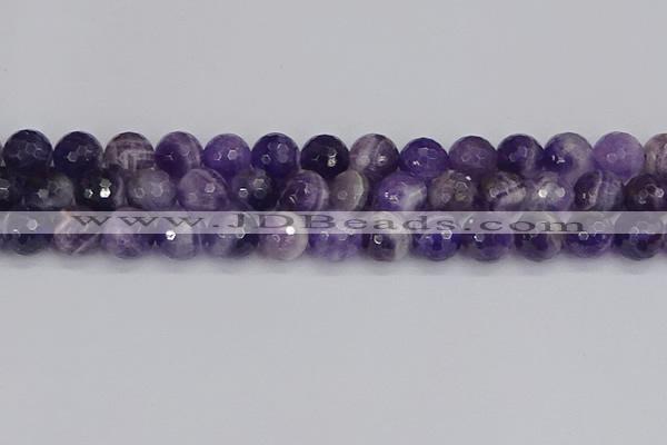 CNA1074 15.5 inches 12mm faceted round dogtooth amethyst beads