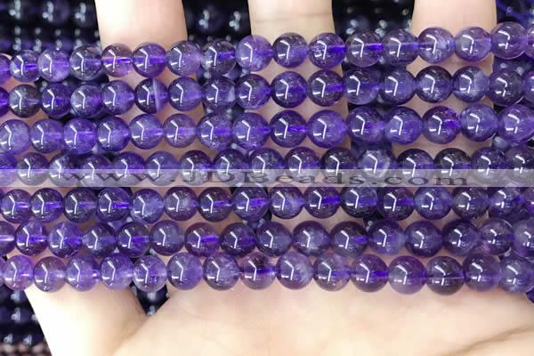 CNA1136 15.5 inches 6mm round amethyst gemstone beads wholesale