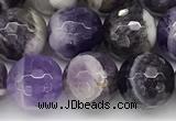 CNA1163 15.5 inches 10mm faceted round natural dogtooth amethyst beads