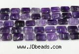 CNA1184 15.5 inches 10*14mm rectangle amethyst beads wholesale