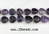 CNA1191 15.5 inches 20*20mm heart amethyst beads wholesale