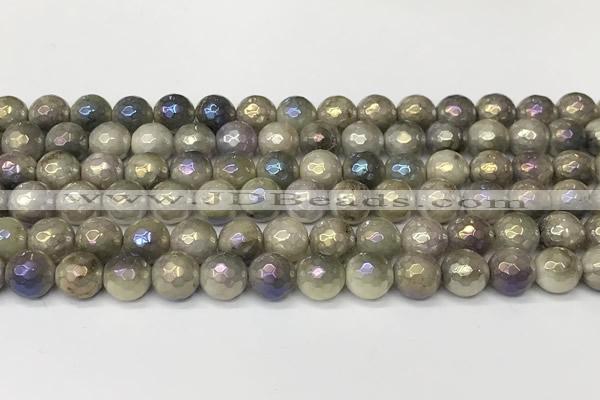 CNA1236 15 inches 8mm faceted round AB-color lavender amethyst beads