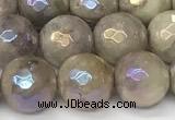 CNA1237 15 inches 10mm faceted round AB-color lavender amethyst beads