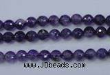 CNA251 15.5 inches 6mm faceted round natural amethyst beads