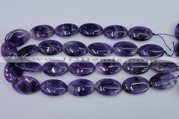 CNA277 15.5 inches 20*30mm oval natural amethyst beads wholesale