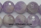 CNA314 15.5 inches 18mm faceted round natural lavender amethyst beads