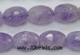 CNA316 15.5 inches 13*18mm faceted rice natural lavender amethyst beads