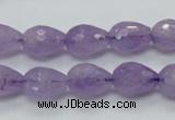 CNA317 15.5 inches 10*14mm faceted teardrop natural lavender amethyst beads