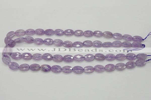 CNA329 15.5 inches 10*14mm faceted oval natural lavender amethyst beads