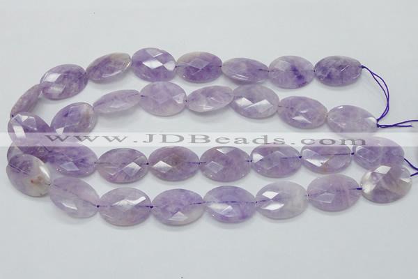 CNA332 15.5 inches 18*25mm faceted oval natural lavender amethyst beads