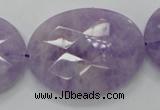 CNA336 15.5 inches 30*40mm faceted oval natural lavender amethyst beads