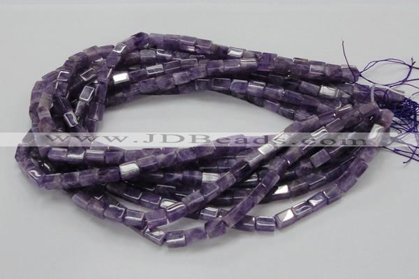 CNA35 15.5 inches 6*10mm cuboid grade AB natural amethyst beads