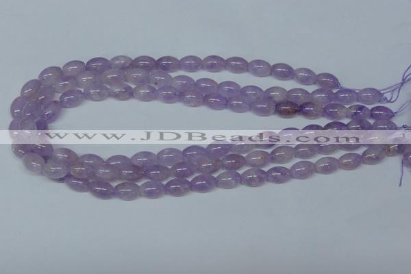 CNA411 15.5 inches 8*12mm rice natural lavender amethyst beads