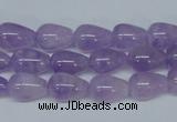 CNA416 15.5 inches 8*12mm teardrop natural lavender amethyst beads