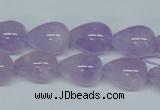 CNA417 15.5 inches 10*14mm teardrop natural lavender amethyst beads